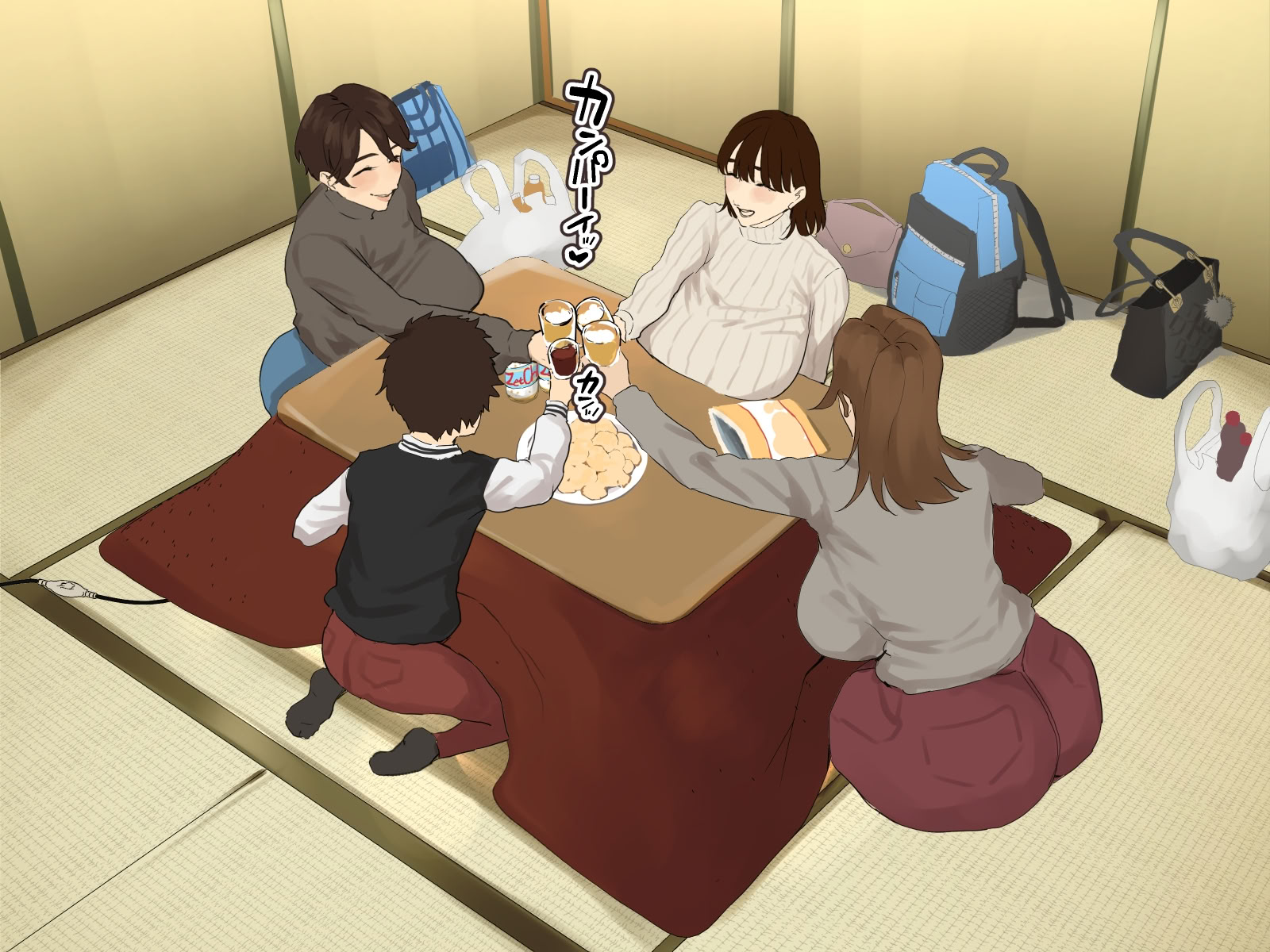 图片[46]-[摩伊那市 (絵子るび)] 年越し 親戚の叔母ちゃん達との一夜2 [廉价汉化组]-米哈社