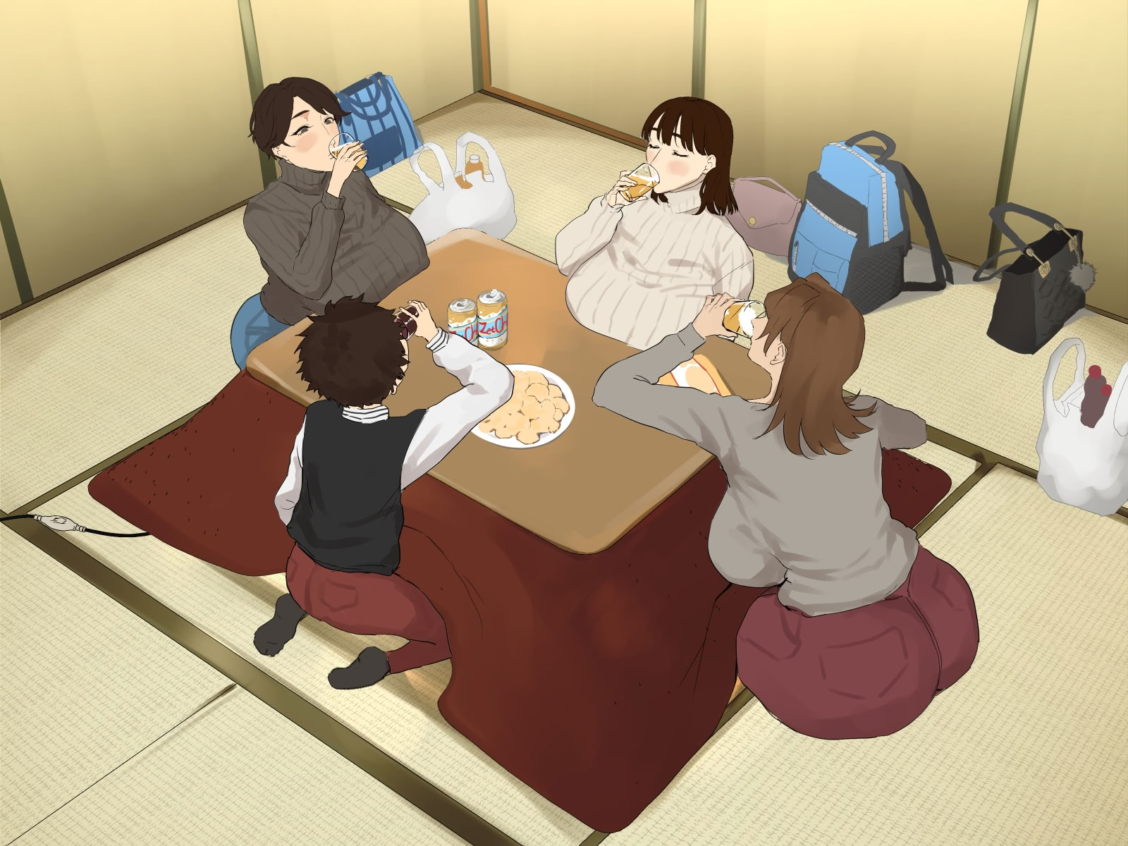 图片[47]-[摩伊那市 (絵子るび)] 年越し 親戚の叔母ちゃん達との一夜2 [廉价汉化组]-米哈社