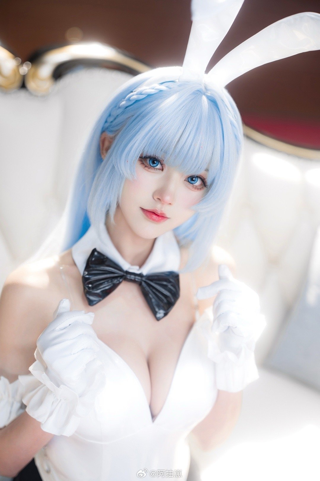 cosplay 指挥官，帮我把鞋穿上吧 碧蓝航线 雅努斯@阿抽崽-米哈社