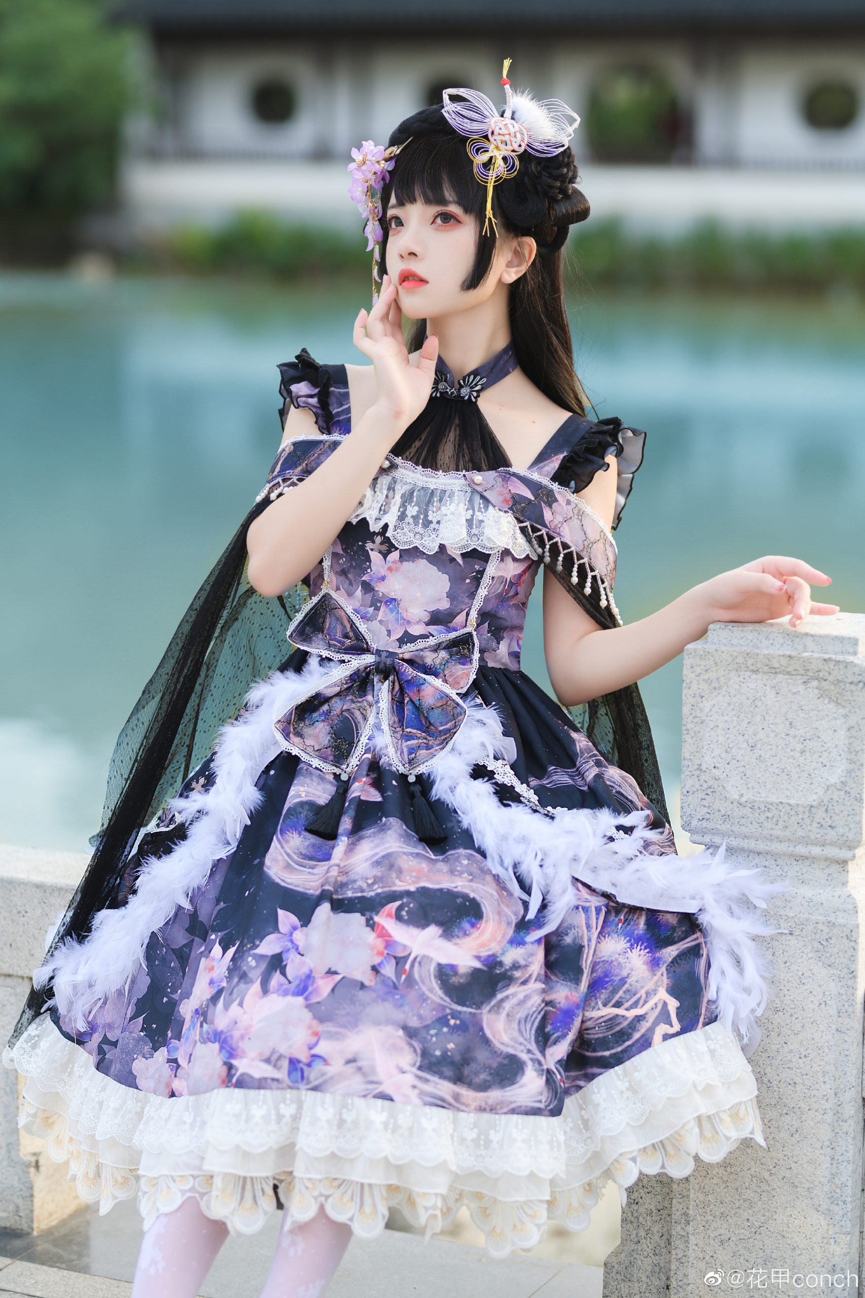 lolita装扮 鹤栖仙@花甲conch-米哈社